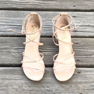 Nude strappy heeled sandals from Circus by Sam Edelman